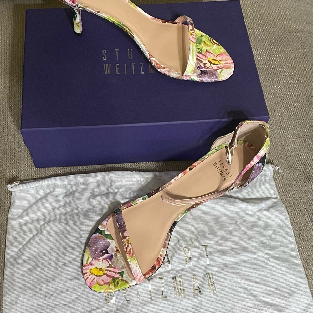 Stuart Weitzman Multicolor Floral Heels